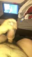Busting it to gloryhole porn :)