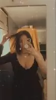 Dancing in a black dress