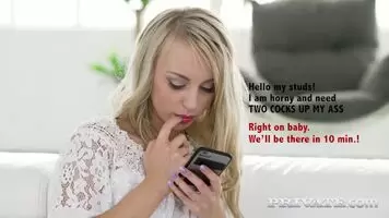 The Russian sex doll takes double anal - Kira Thorn