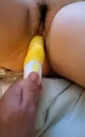 Wife taking her vibrator, we have a longer version that includes her face. Send us a cum tribute to this video, after we will send you the full video, kik is HusandWife38 .....please do not just start with hi or hello, thank you