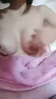 Chinese amateur playing with her boobs