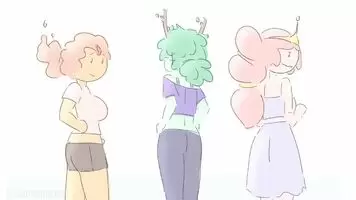 Princess Bubblegum, Flame Princess, and Huntress Wizard