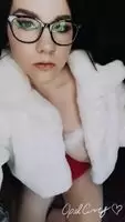 Very Busty Ms. Claus Teasing In Her Fur Coat And Christmas Lingerie