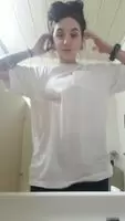 In the public restroom trying to show off to you!