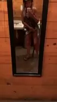 My girl playing with herself in a public restroom. Isn't it adorable how nervous she looks?