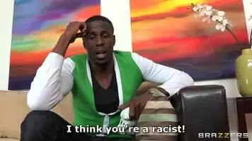 Busty blonde Karen will do anything to prove she's not racist