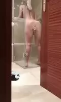 Ponytail in shower