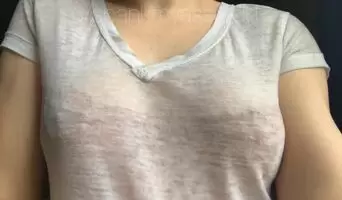 Giving you a look under my white shirt 😉