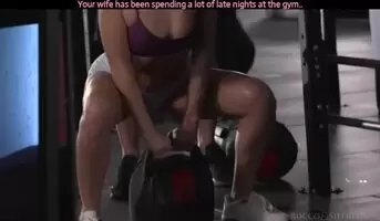 Working up at sweat at the gym