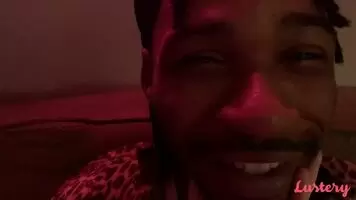 Cute interracial couple's birthday sex.