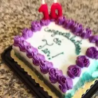 Mia gets caked