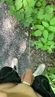 Taking a leak by a very busy street