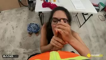 Xaya Lovelle rubs dick all over her mouth and loves it