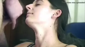 Amateur guy uses his GF's hand to force her into an unwanted facail