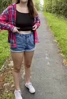 A little perky public flash 🌸💕