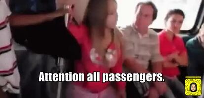 Mexican stripper goes on a public train, and records a music video.