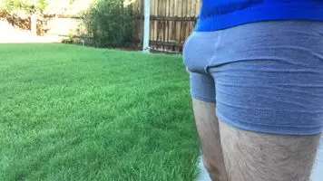 Watering the grass