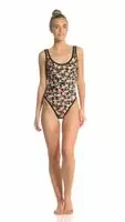 Black and Yellow Patterned One Piece