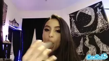 Eliza Ibarra sucks and Fucks her fav dildo!