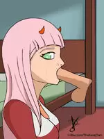 Zero Two face fucked