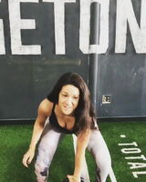 Bayley working out
