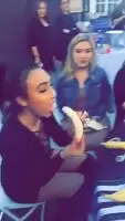 Getting her potassium 🍌
