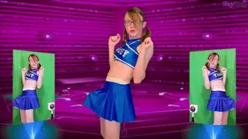 Hard to hide my cock under this little skirt!