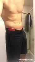 After gym/before shower. Can you tell I get a little harder and harder as the video goes on? 😉