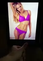 Massive Double Cumshot for Candice Swanepoel - Requested Cum Tribute