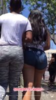 The shorts can barely contain all that jiggly goodness