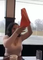 Busty at brunch