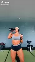 Showing off her gains