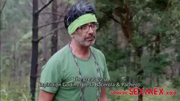 Stepmom and son weird first time fucking in the woods
