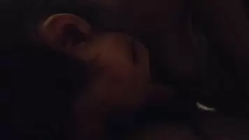 She licks me passionately before sucking me whole