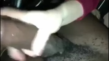 Pretty girl sucks huge bbc in car