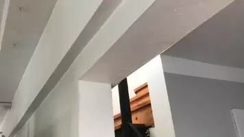 on the stairs