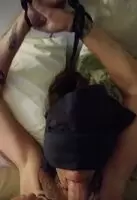 I love being blinded and choked by his cock