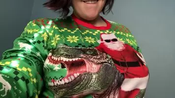 Santa, titties n Trex?! Why not ? Merry almost Christmas!